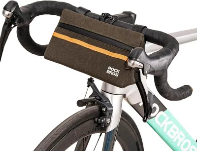 Produktbild von ROCKBROS Fahrradlenkertasche Dreieckstasche 1,3L Fronttasche für Rennrad, MTB,Dunkelgrün