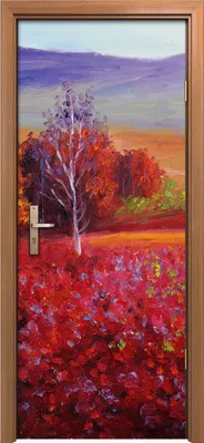 Produktbild von Türposter 80x200 cm Türaufkleber Türtapete Türfolie Klebefolie Landschafts Baum abstrakte Gras