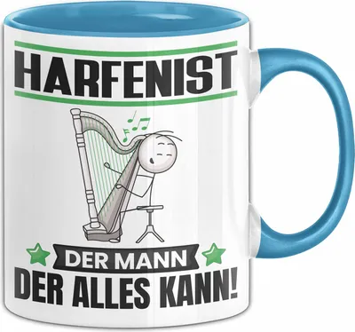 Produktbild von Harfenist Tasse Geschenk für Harfenist Der Mann Der Alles Kann Geschenkidee zum Geburtstag (Blau)