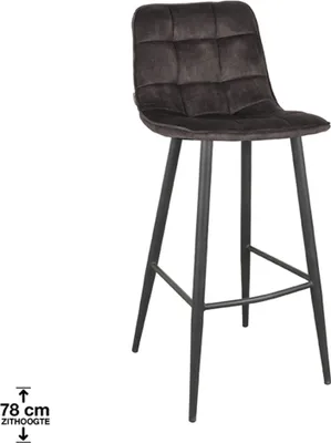 Produktbild von LABEL51 – Barhocker Jelt – 45 x 48 x 107 cm – Anthrazit