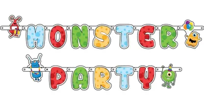 Produktbild von Buchstabengirlande Monster party