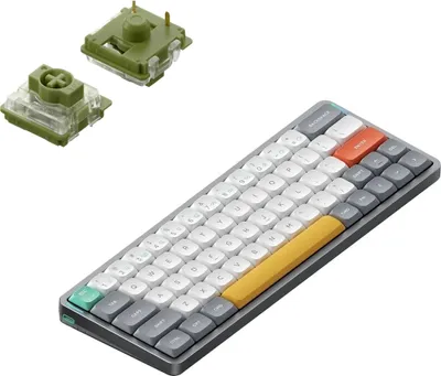 Image de Nuphy - Air60 V2 Clavier mécanique sans fil QMK/VIA, QWERTY US, 60% Low Profile Bluetooth / 2.4GHz - Lunar Gray Moss