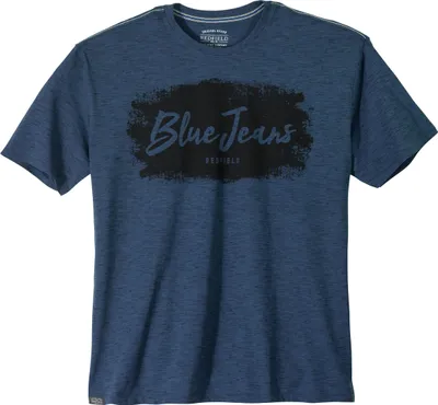Produktbild von Redfield Übergrößen T-Shirt blau melange Print