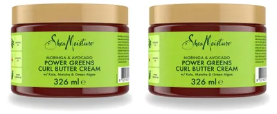 Imagen del producto de 2 unidades de crema para rizos SheaMoisture, con extracto de moringa y aguacate, 326 ml - Paquete económico
