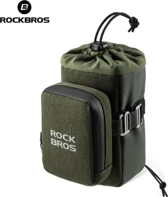 Zdjęcie produktu dla Sakwa, torba rowerowa 2 w 1 z regulowanym elastycznym paskiem ROCKBROS 30130090 zielona