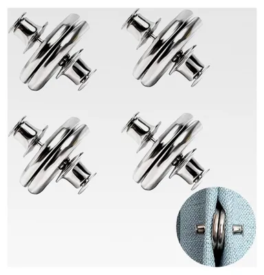 Produktbild von Raffhalter für Vorhänge, Magnet für Duschvorhänge, Tischdeckenbeschwerer, Gardinenzubehör mit starken Magneten, Praktische Lösung gegen Herumwehen und Lichtspalten