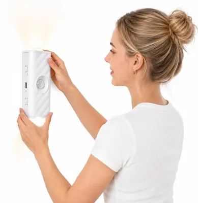 Produktbild von Treppenlicht mit Bewegungsmelder, LED Nachtlicht wiederaufladbar mit Magnetbefestigung und Fernbedienung, kabellose Lampe für Flur Schlafzimmer
