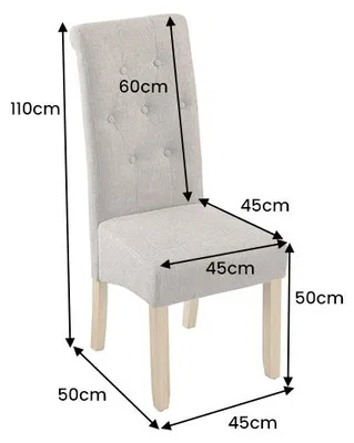 Produktbild von riess-ambiente Stuhl CASA taupe Strukturstoff Massivholzbeine Esszimmerstuhl mit Zierknöpfen und Nackenrolle