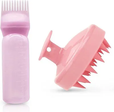 Productafbeelding van Inovra Plus wortelkam applicatorfles en hoofdhuidmassager voor haarkleurstof