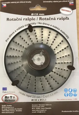 Image de ROTO - Râpe rotative 125x22,2mm - 2,5mm - lame rugueuse, R-2.5/125-Z