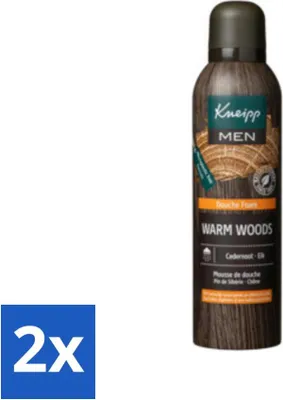 Productafbeelding van Kneipp - Doucheschuim - Mannen - Warme Houtgeur - Warme houtaroma - 200 ml - Voordeelverpakking - 2 stuks