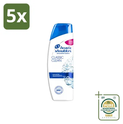 Zdjęcie produktu dla 5 sztuk szamponu Head & Shoulders Classic Clean, 200 ml - zestaw ekonomiczny