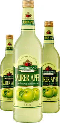 Produktbild von 3 x Nordbrand Nordhausen Saurer Apfel Likör