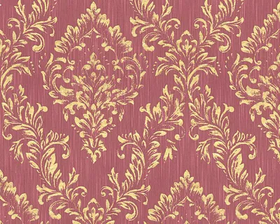 Produktbild von Architects Paper Barocktapete Metallic Silk Tapete mit Ornamenten Textiltapete gold rot 10,05 m x 0,53 m