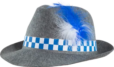 Produktbild von Grauer Trachtenhut blau-weiß - grau