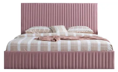 Immagine prodotto di Letto imbottito moderno Letti Letto matrimoniale Struttura letto Letto matrimoniale 180x200 Rosa