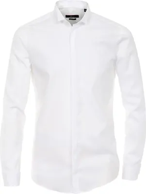 Produktbild von Bundle - Venti - Evening - Slim Fit- Festliches Bügelfreies Herren Hemd, weiß oder creme (001940), Größe:37, Farbe:Weiß (000)