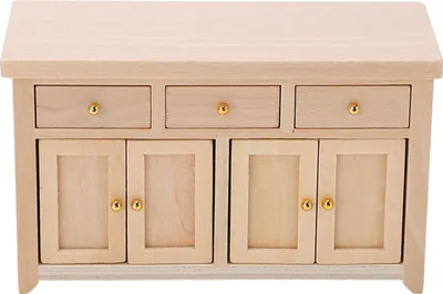 Image de Armoire de maison de poupées 1:12 échelle salon miniature entrepôt de bouleau couleur bois