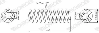 Produktbild von MONROE SP3734 Fahrgestellfeder x