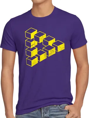 Produktbild von style3 Sheldon Cube Herren T-Shirt dreieck escher