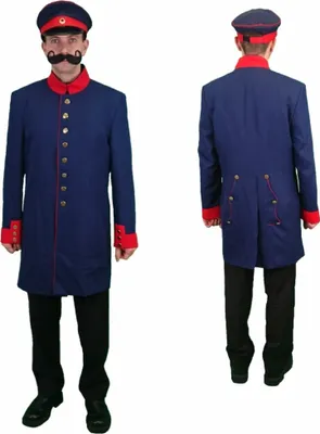 Preußen Kostüm Uniform Jacke dunkelblau für Herren Gr. 50-58 historisch Militär Fasching Karneval Mottoparty