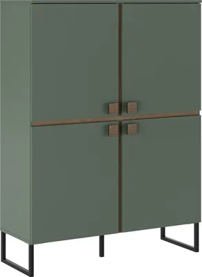 Produktbild von Guerina - Schrank, 108x40x144h cm Grün, 4 Regale