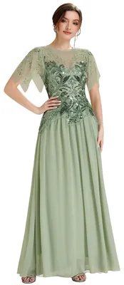 Produktbild von s Abendkleid mit Rundhalsausschnitt und Pailletten