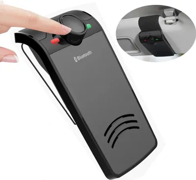 Immagine prodotto di Kit Bluetooth per auto con visiera parasole per chiamate a mani libere, riproduzione di musica, altoparlante incorporato BT828 nero