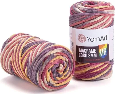 Produktbild von Yarn Art Macrame Cord 3 mm VR 85 m 923 Schnur