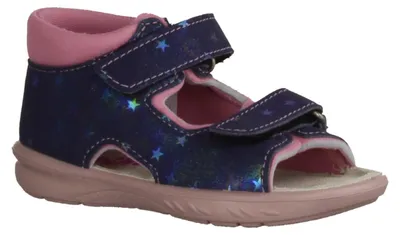 Produktbild von Ricosta Titu 503500802 Mädchen Sandale, Synthetik, Nautic/Mallow, Babyschuhe - Kinderschuhe Lauflernschuhe Gr. 18 - 26, Blau