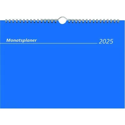 Produktbild von Zettler - Monatsterminkalender 2025 weiß,29,7x21cm, Tischkalender mit 1 Monat auf 1 Seite, Zweimonatsübersicht, viel Platz für Notizen, Drahtkammbindung und deutsches Kalendarium