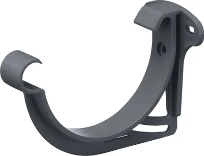 Produktbild von INEFA Stirnbretthalter Dachrinnenhalter halbrund NW100 / 100mm anthrazit Rinnenhalter aus PVC,  Germany