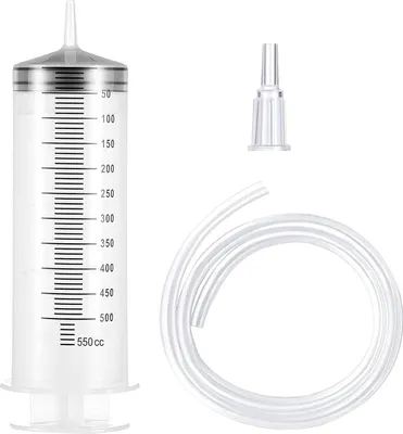 Produktbild von 500/550 ml große Spritze mit 31,5 Zoll Rohr, extra große Gartenspritzen aus Kunststoff für Flüssigkeiten, Farbe, Epoxidharz, Öl, Pflanzenbewässerung, wissenschaftliche Labore, Nachfüllen