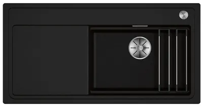 Produktbild von BLANCO ETAGON, Aufsatzwanne, Rechteckig, Silgranit, Schwarz, 1 Becken, Rechteckig