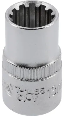 Obrázok produktu pre Yato YT-1465, Jedna položka, Nástrčkový kľúč, Chróm-vanadová oceľ, 1/2", Chróm, 38 mm