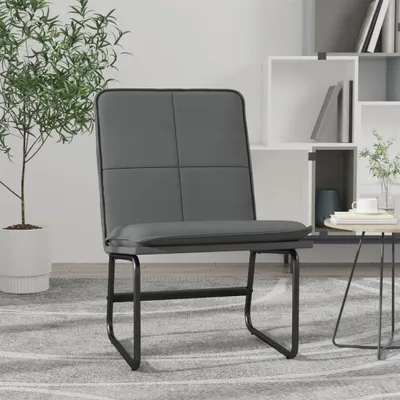 Produktbild von The Living Store Loungesessel Grau 54x75x76 cm Kunstleder