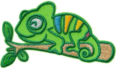 Obrázek produktu pro Chameleon - záplata, nažehlovací záplata, nášivka, nášivky, k nažehlení, velikost: 7,0 x 4,4 cm