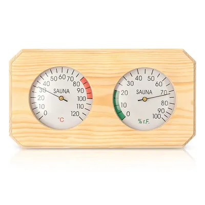Produktbild von Sauna Thermometer Hygrometer 2 in1,Präzises Saunathermometer für eine genaue Messung der Temperatur & Luftfeuchtigkeit,Sauna Hygrometer,Saunazubehör