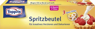 Produktbild von Toppits, Spritzbeutel mit 3Tüllen 10Stück