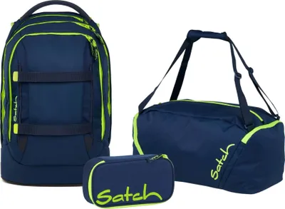 Produktbild von Satch, Schulrucksack-Set PACK Toxic Yellow 3-teilig, ab 5. Klasse