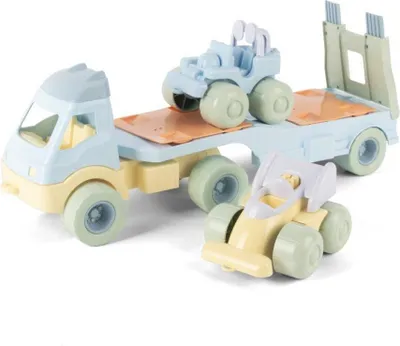 Image de Camion avec remorque et voitures pastel / Dantoy