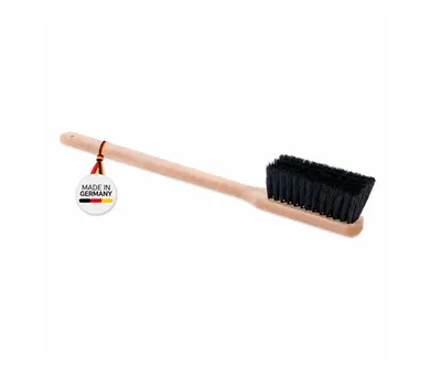 Produktbild von Langstiel Handfeger 60cm Lang weiche Kunsthaar-Poly Borsten Handbesen Industriehandfeger Holzgriff Sicherheits-Handfeger schwarze weiche Borsten