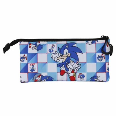 Image de Karactermania - Piórnik Sonic The Hedgehog w kolorze niebieskim, potrójny