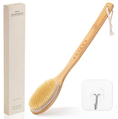 Imagen del producto de Cepillo para la espalda para la ducha, con mango largo de 43 cm, para el cuidado corporal