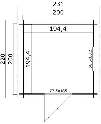 Produktbild von Lasita Maja Gerätehaus Wels Gerätehaus aus Holz in Grau, Geräteschrank mit 28 mm Wandstärke, Gartenhaus mit Montagematerial