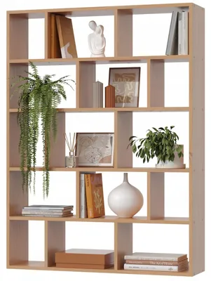Productafbeelding van EstiloHome boekenkast SOMBRA, 105 x 141 cm, beuken – open wandplank