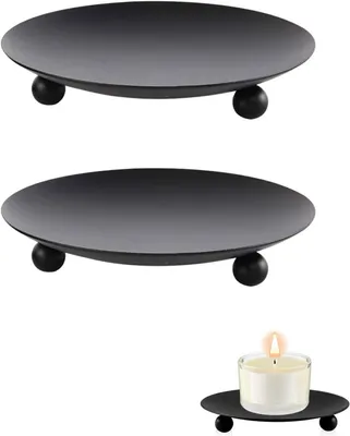 Imagen del producto de Soportecandelas - Juego de 2 - Soportecandelas para velas de hasta 9 cm - Candelabro  - Candelabro para decoración de mesas - Boda