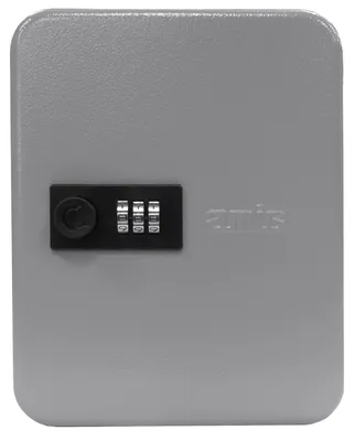 Immagine prodotto di Portachiavi in acciaio - Combinazione 3 cifre - 45 chiavi - Grigio - 300 x 240 x 70 mm