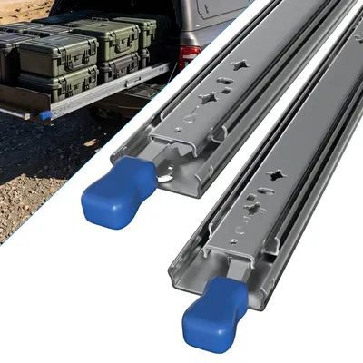 Obrázok produktu pre Peviasot, robustné koľajnice pre zásuvky, 450 mm, nosnosť 120 kg, plný výsuv, uzamykateľné, 2 kusy