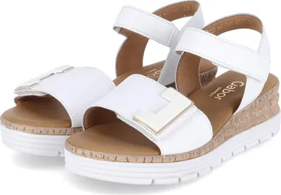 Produktbild von Gabor Damen Sandalen/ Sandaletten Weiß Glattleder Größe: 40,5